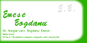 emese bogdanu business card